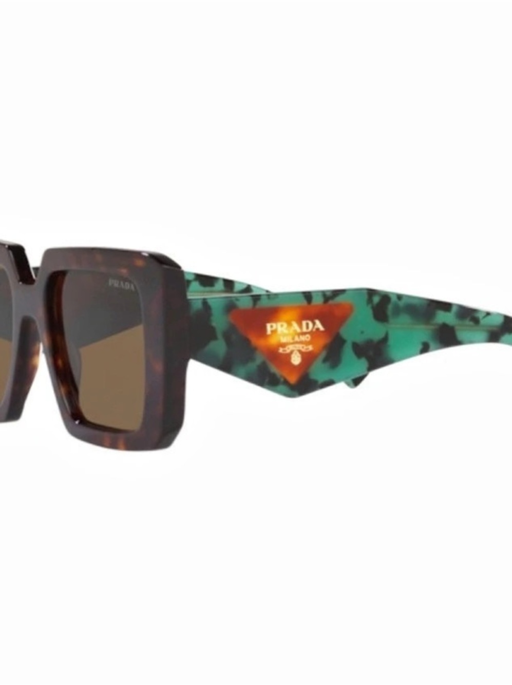 Prada Symbole Sunglasses SPR 17W Brown & Green
